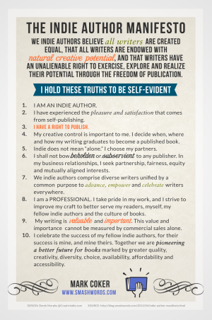 Smashwords Indie Author Manifesto (corrected)